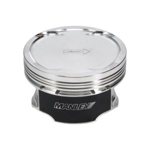 Nissan Altima Piston Set - Manley Performance - 2618 Alloy Forgings, Chrome Moly Wrist Pins, 81.4mm Stroker 95.5mm Std Bore 8.5:1 Dish - `03-`07